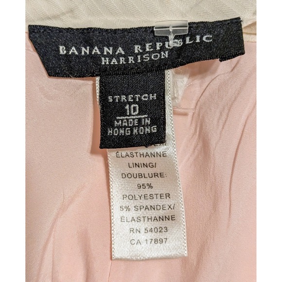 Banana Republic Harrison Pink Straight Leg Cropped Stretch Pants Size 10 - Picture 4 of 8